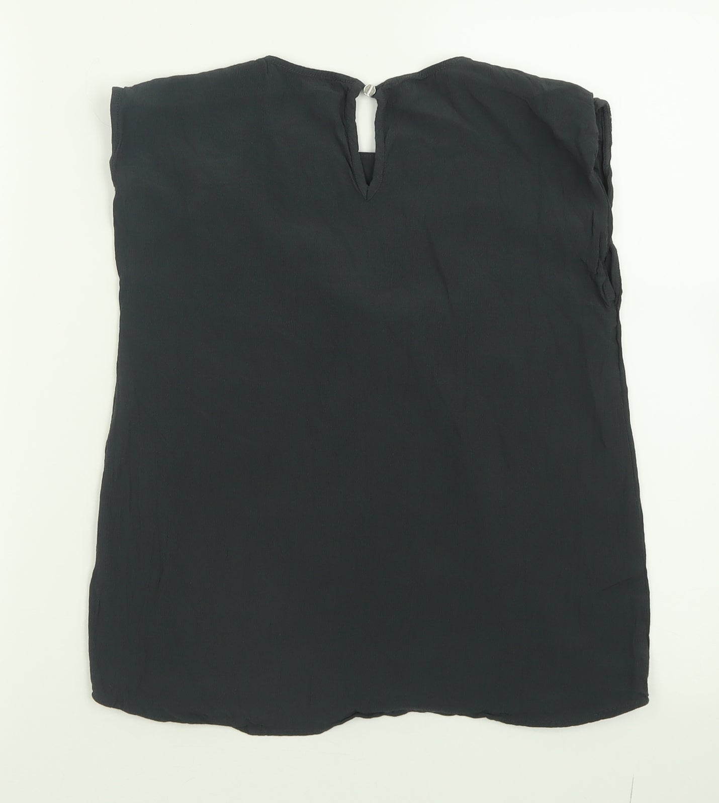 Oasis Womens Grey  Viscose Basic Tank Size 10 V-Neck