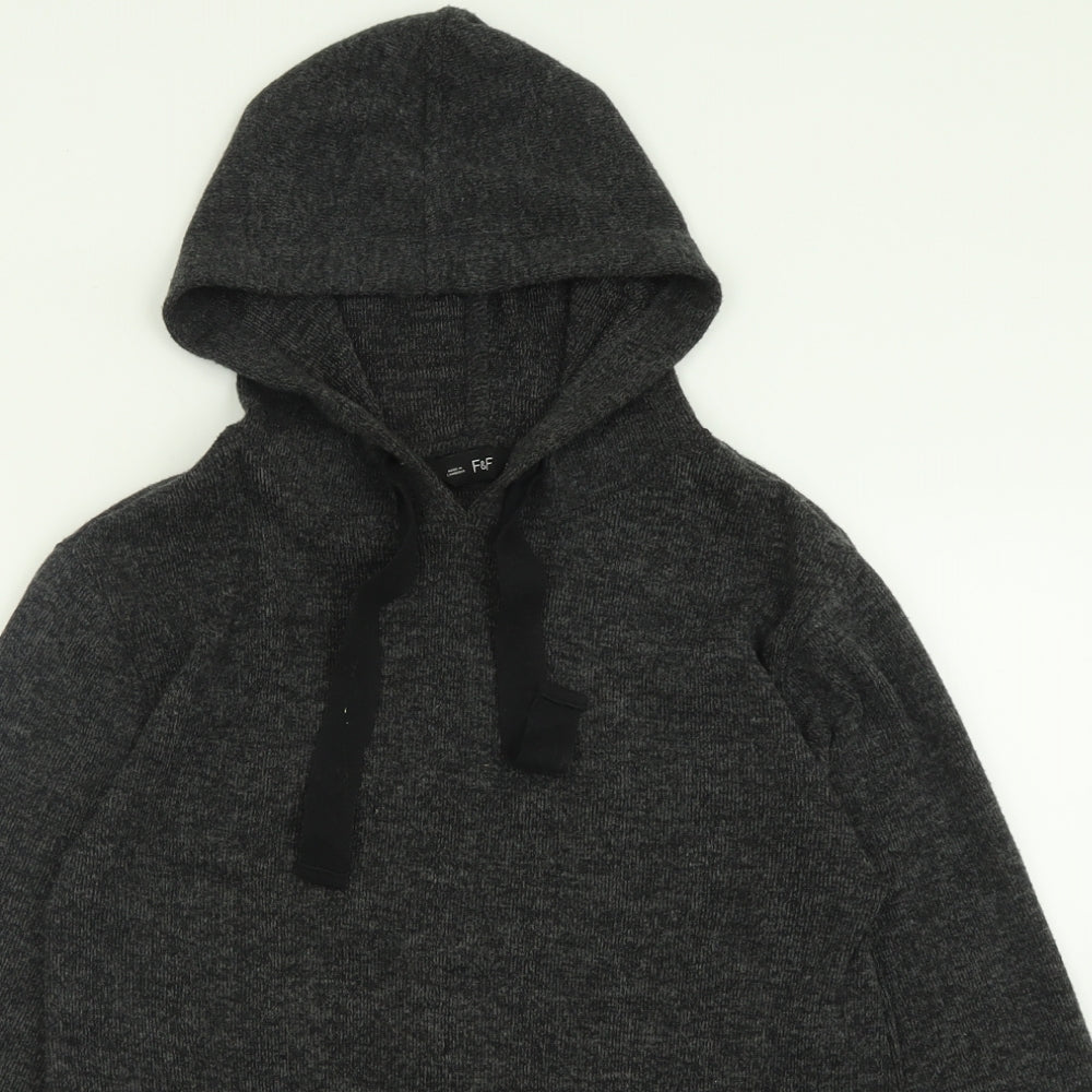 F&F Womens Grey  Polyester Pullover Hoodie Size 6  Pullover
