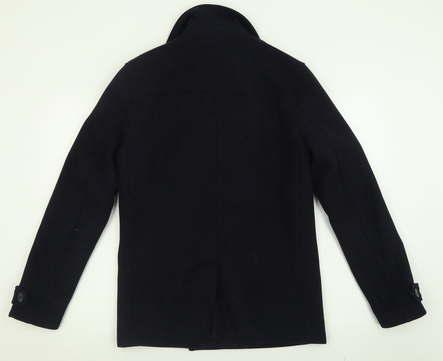 Topman Mens Blue   Overcoat Coat Size S  Button