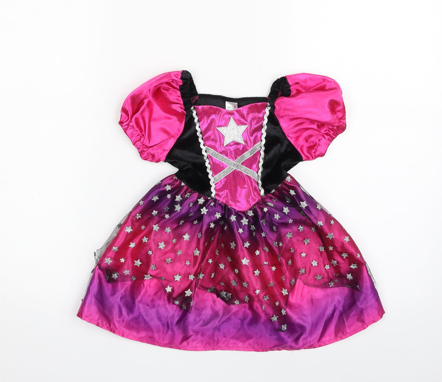 TJM Ltd  Girls Pink  100% Polyester Skater Dress  Size 12-18 Months  Square Neck Pullover - Halloween Princess
