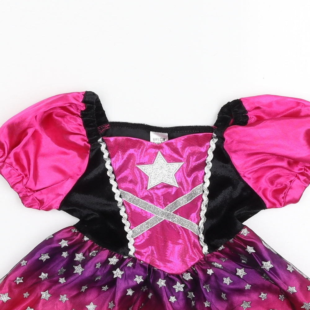 TJM Ltd  Girls Pink  100% Polyester Skater Dress  Size 12-18 Months  Square Neck Pullover - Halloween Princess