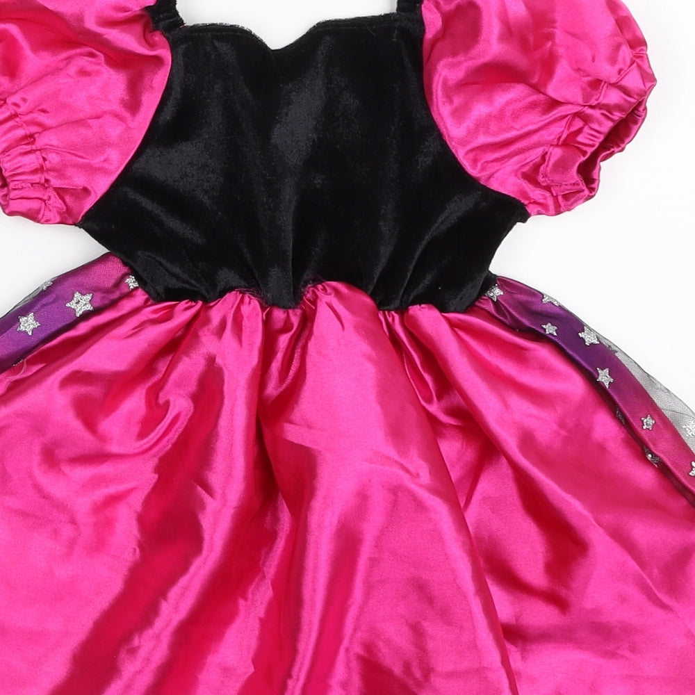 TJM Ltd  Girls Pink  100% Polyester Skater Dress  Size 12-18 Months  Square Neck Pullover - Halloween Princess