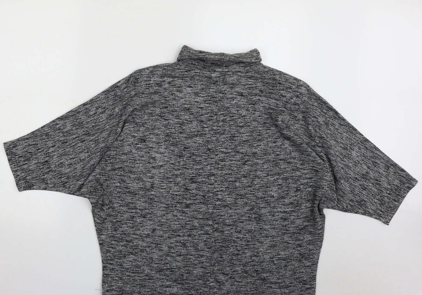 Etam Womens Grey Roll Neck  Acrylic Pullover Jumper Size 14
