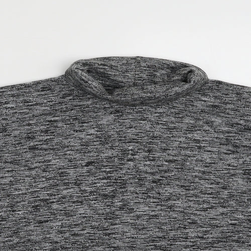 Etam Womens Grey Roll Neck  Acrylic Pullover Jumper Size 14