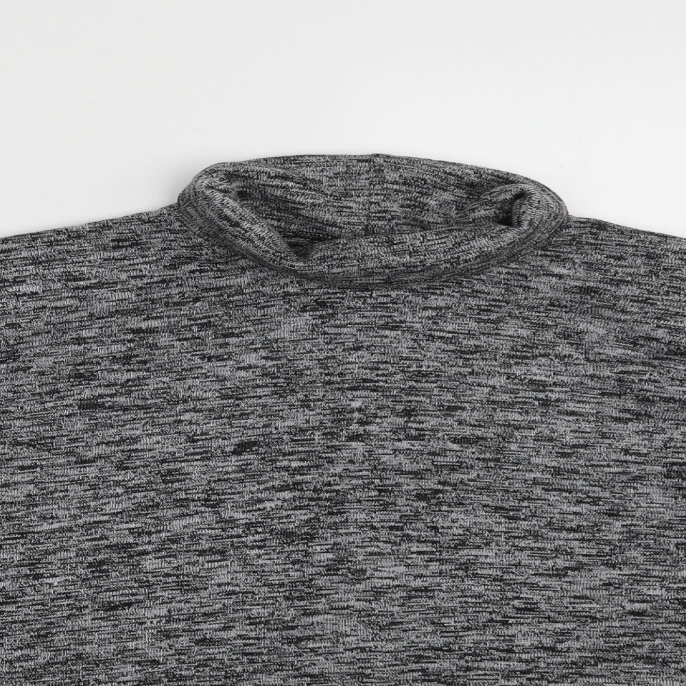 Etam Womens Grey Roll Neck  Acrylic Pullover Jumper Size 14