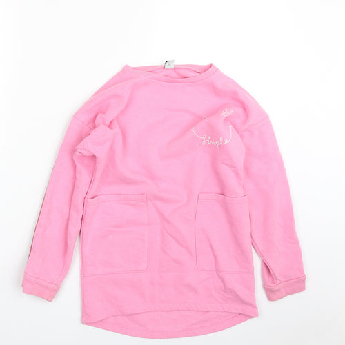 TU Girls Pink  Cotton Pullover Sweatshirt Size 9 Years  Pullover - Keep Life Simple