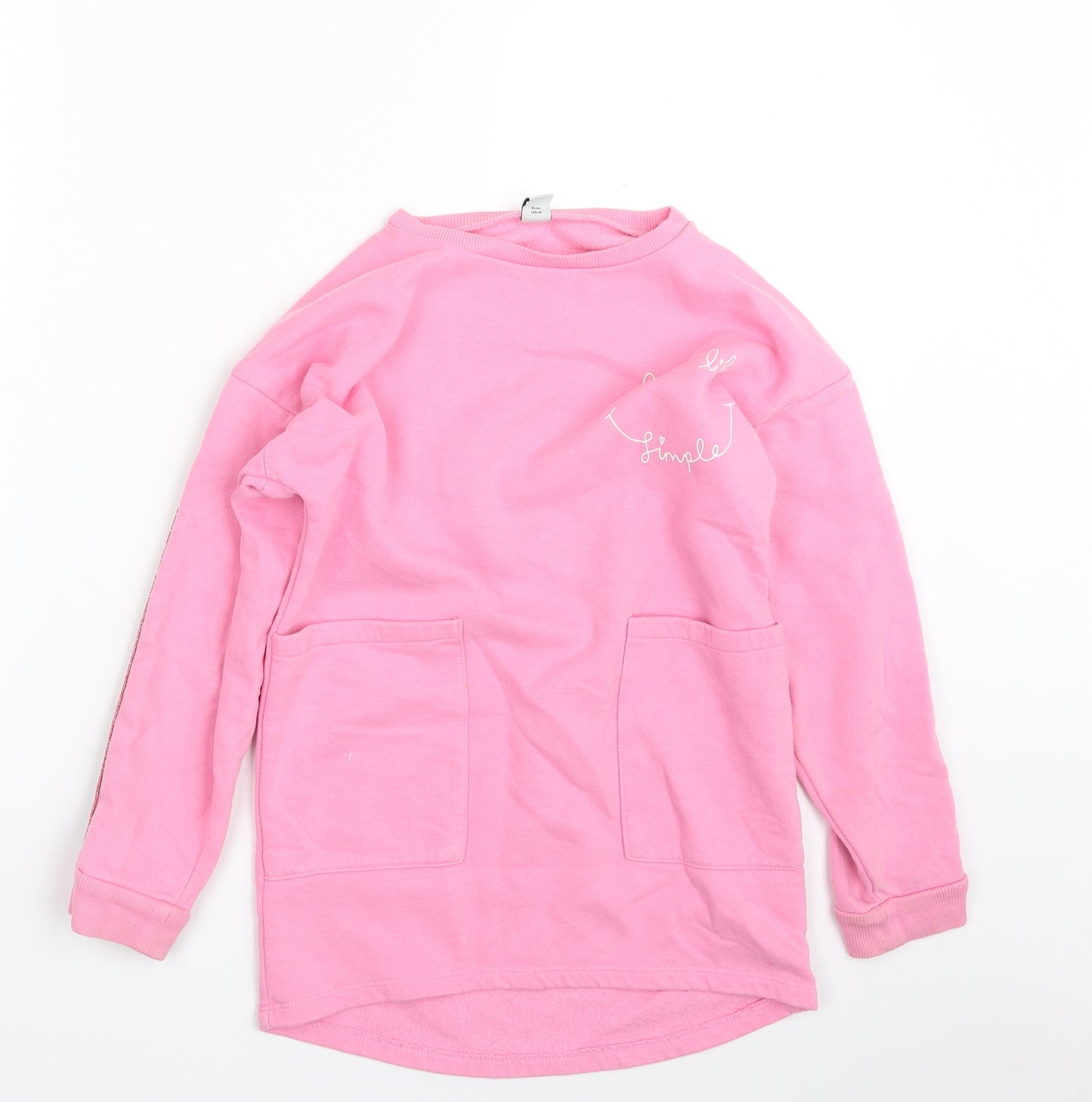 TU Girls Pink  Cotton Pullover Sweatshirt Size 9 Years  Pullover - Keep Life Simple