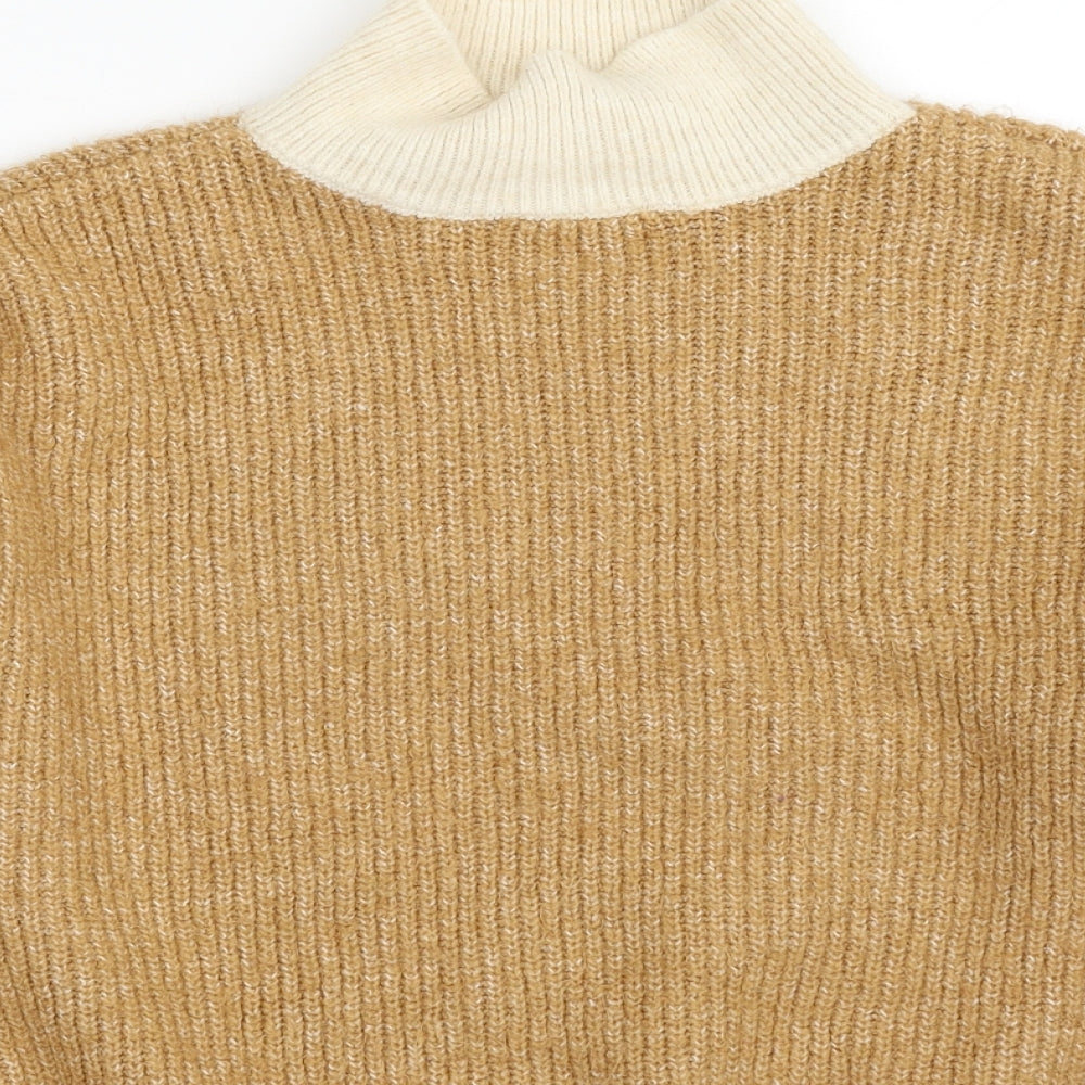 Primark Womens Multicoloured High Neck  Acrylic Pullover Jumper Size 14   - Size 14-16