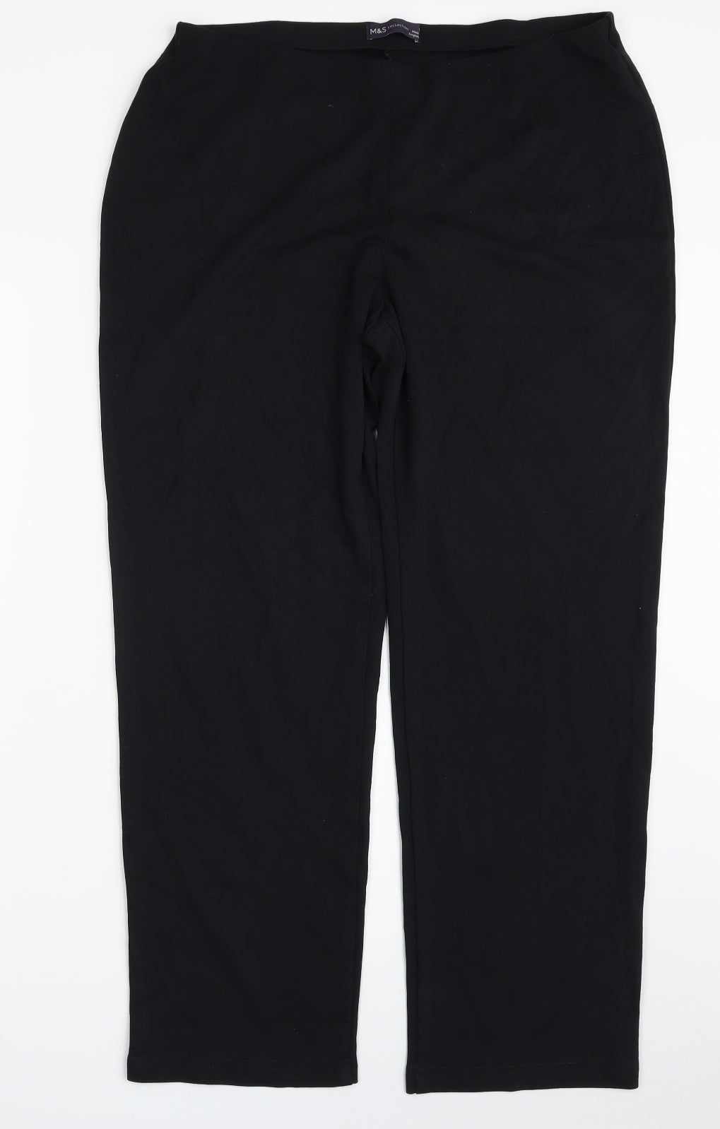 Marks and Spencer Womens Black  Viscose Jogger Leggings Size 14 L27 in