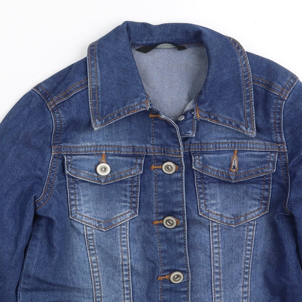 George Girls Blue   Jacket  Size 8-9 Years  Button