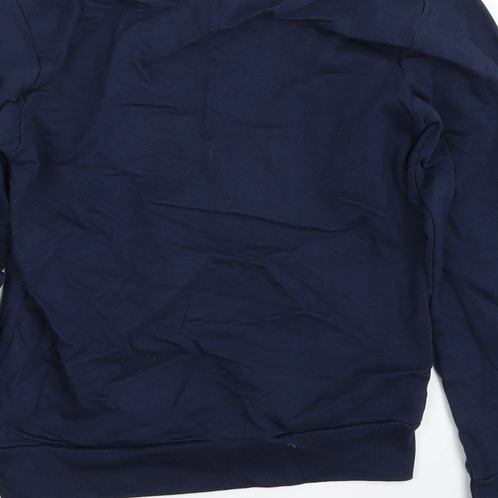 TJM Ltd  Girls Blue  100% Cotton Pullover Sweatshirt Size 6-7 Years  Pullover - Christmas