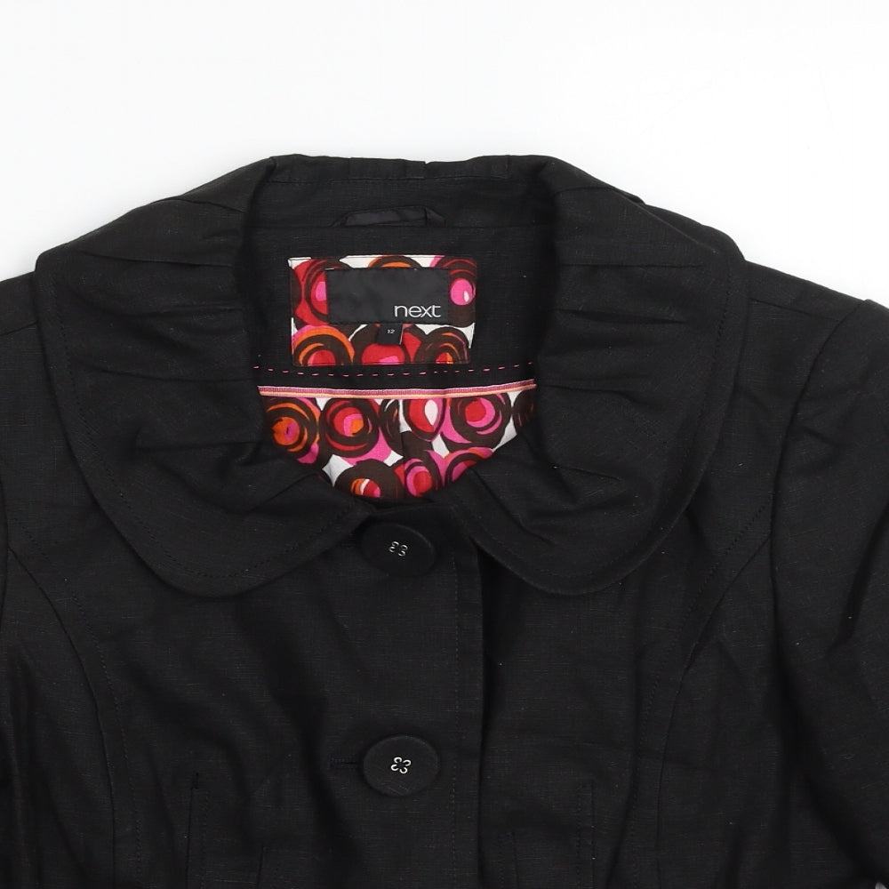 NEXT Womens Black   Jacket Blazer Size 12  Button
