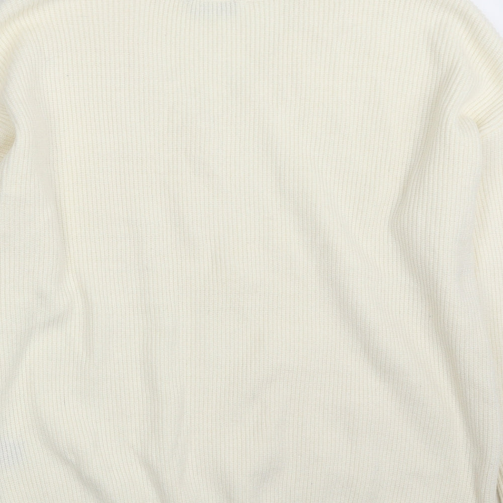 Very Womens Ivory V-Neck  Viscose Pullover Jumper Size 14