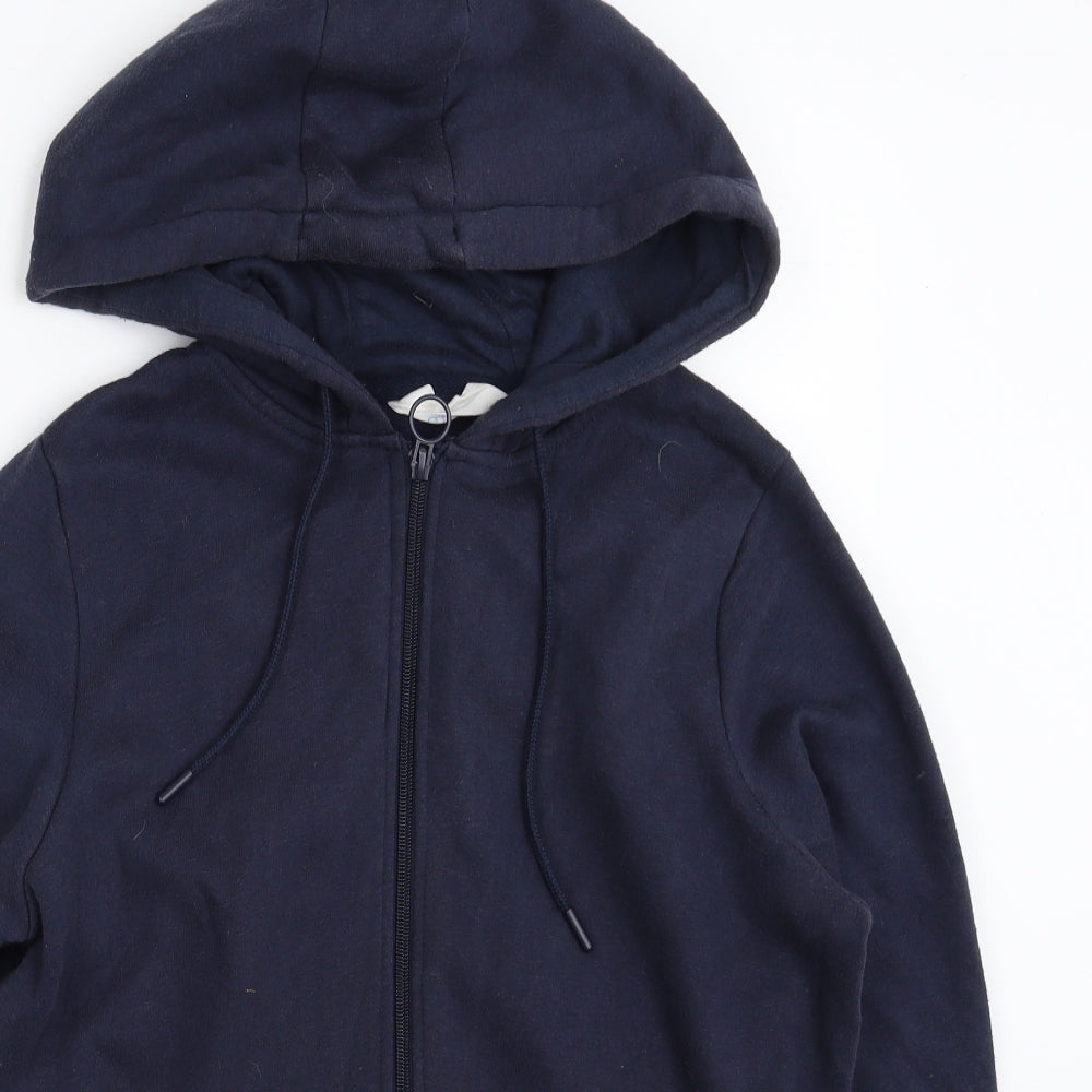Primark Womens Blue  Cotton Full Zip Hoodie Size 10  Zip - Size 10-12