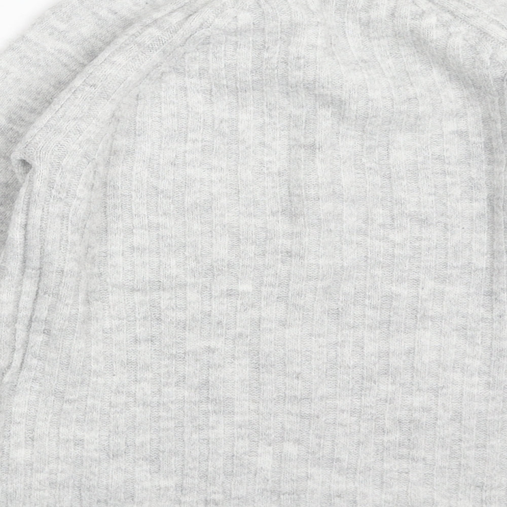 Primark Girls Grey High Neck  Acrylic Pullover Jumper Size 10-11 Years  Pullover