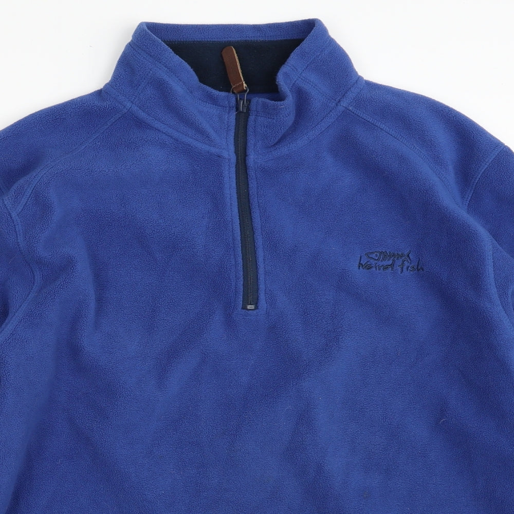 Weird Fish Mens Blue  Polyester Pullover Sweatshirt Size L