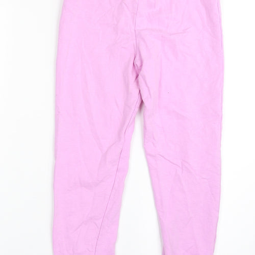 Studio Girls Pink  100% Cotton Carrot Trousers Size 9-10 Years  Regular Drawstring