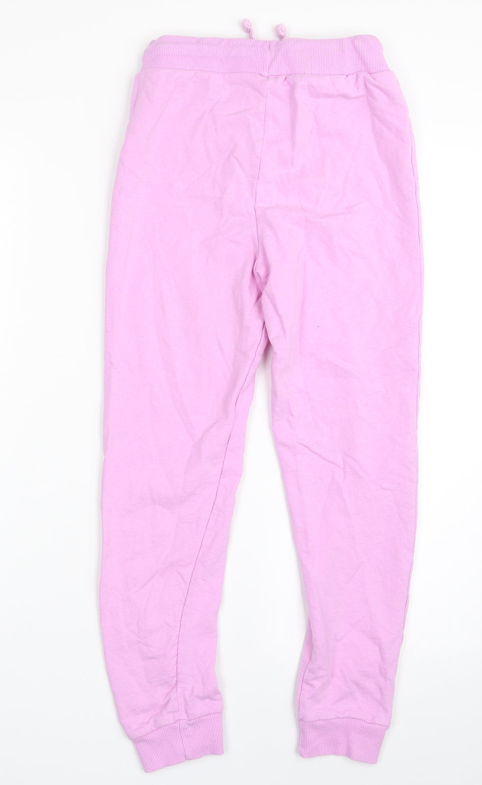 Studio Girls Pink  100% Cotton Carrot Trousers Size 9-10 Years  Regular Drawstring