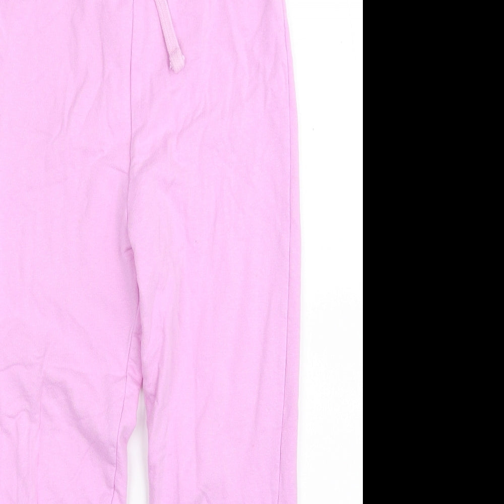 Studio Girls Pink  100% Cotton Carrot Trousers Size 9-10 Years  Regular Drawstring