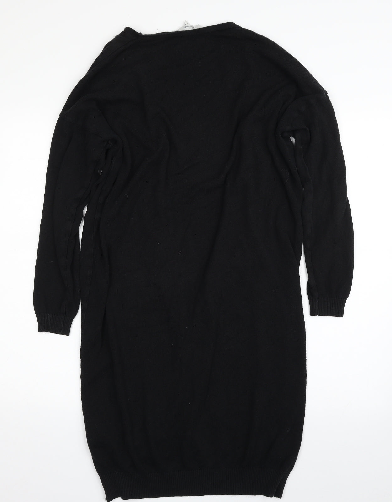 Peacocks Womens Black V-Neck  Acrylic Cardigan Jumper Size S