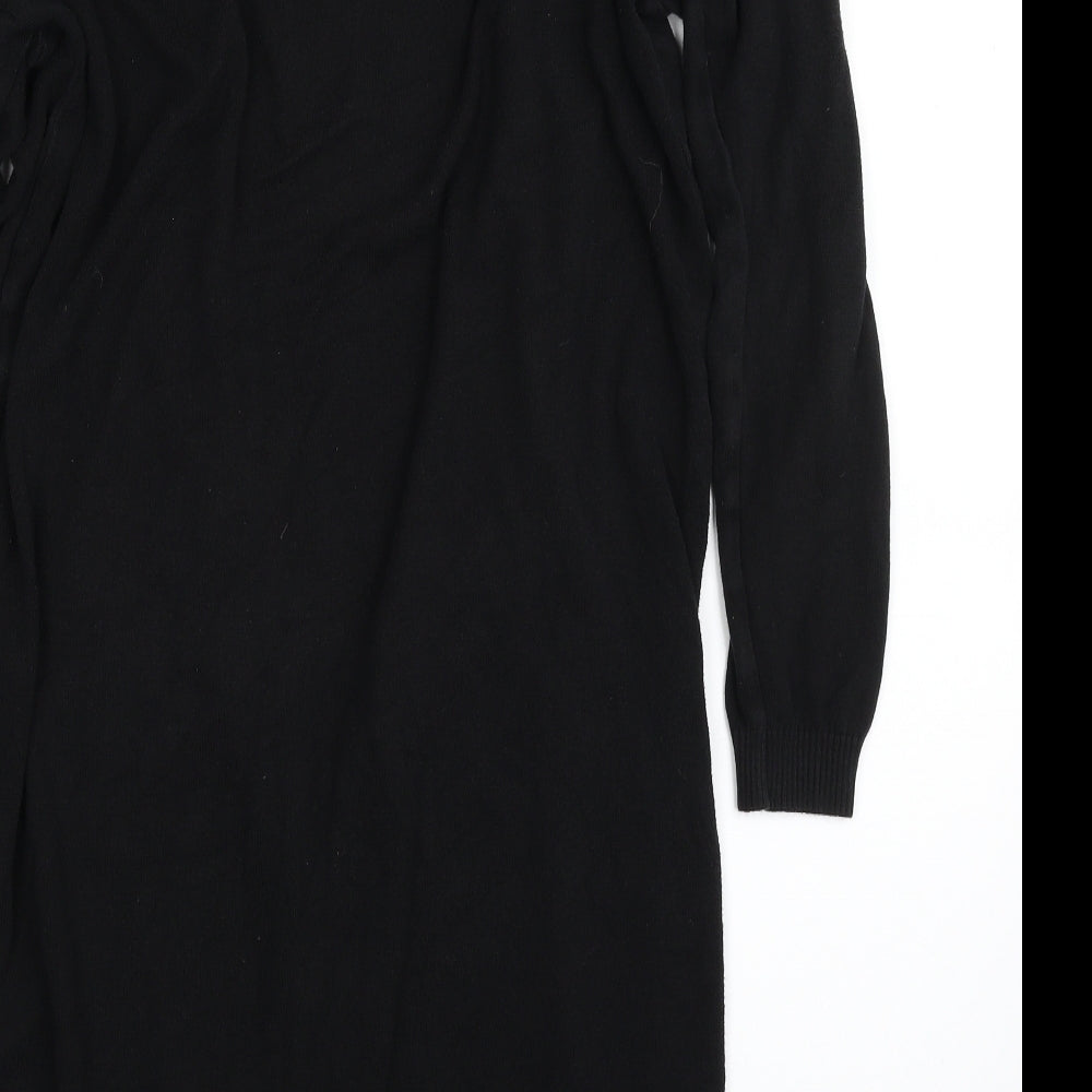 Peacocks Womens Black V-Neck  Acrylic Cardigan Jumper Size S
