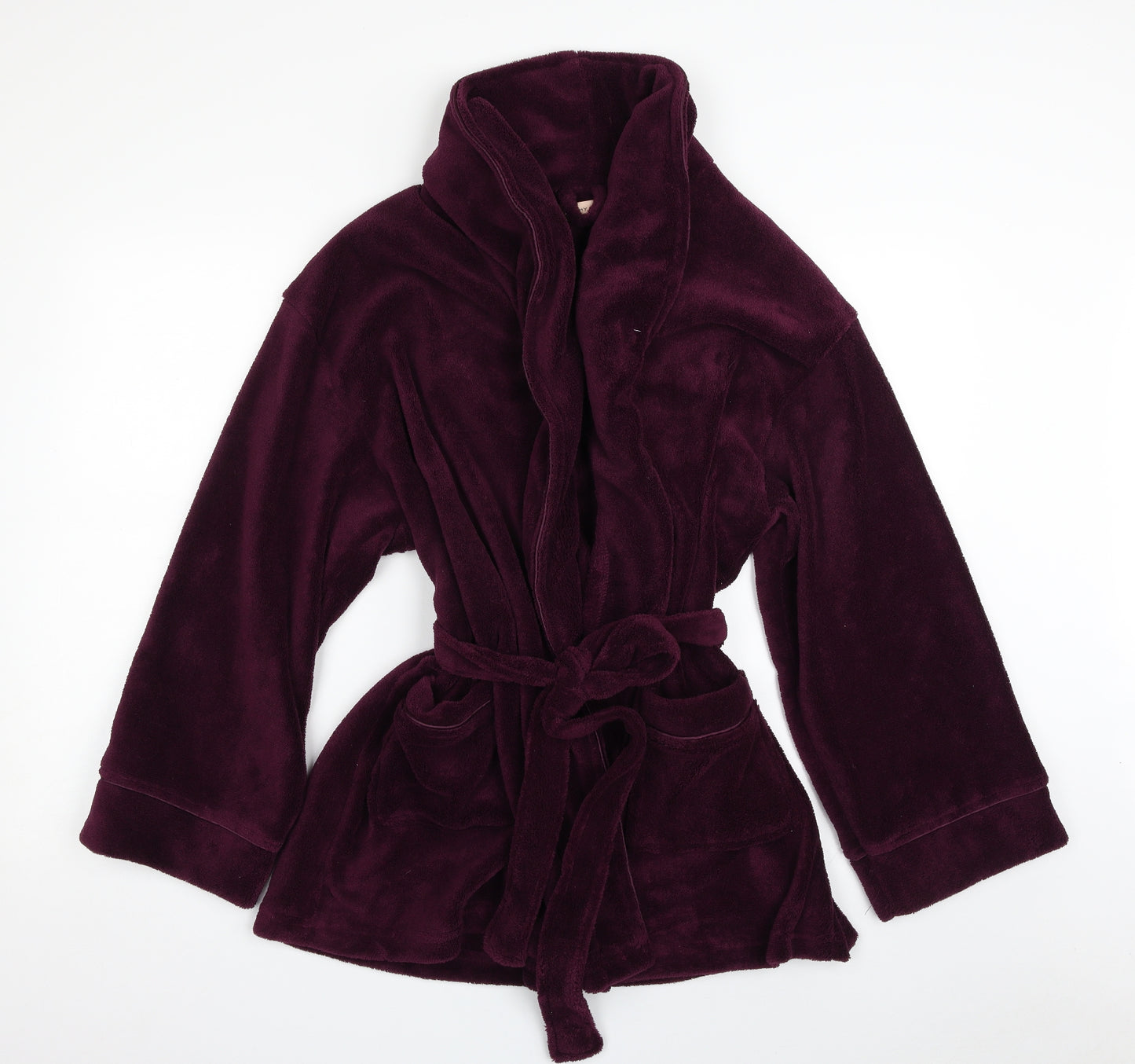 Dorothy Perkins Womens Purple Solid Polyester Top Robe Size M   - Pockets