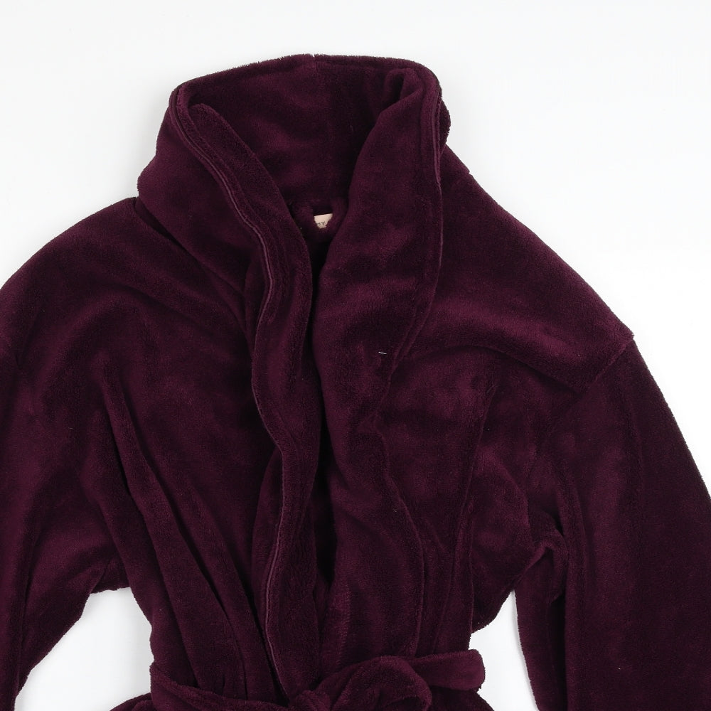 Dorothy Perkins Womens Purple Solid Polyester Top Robe Size M   - Pockets