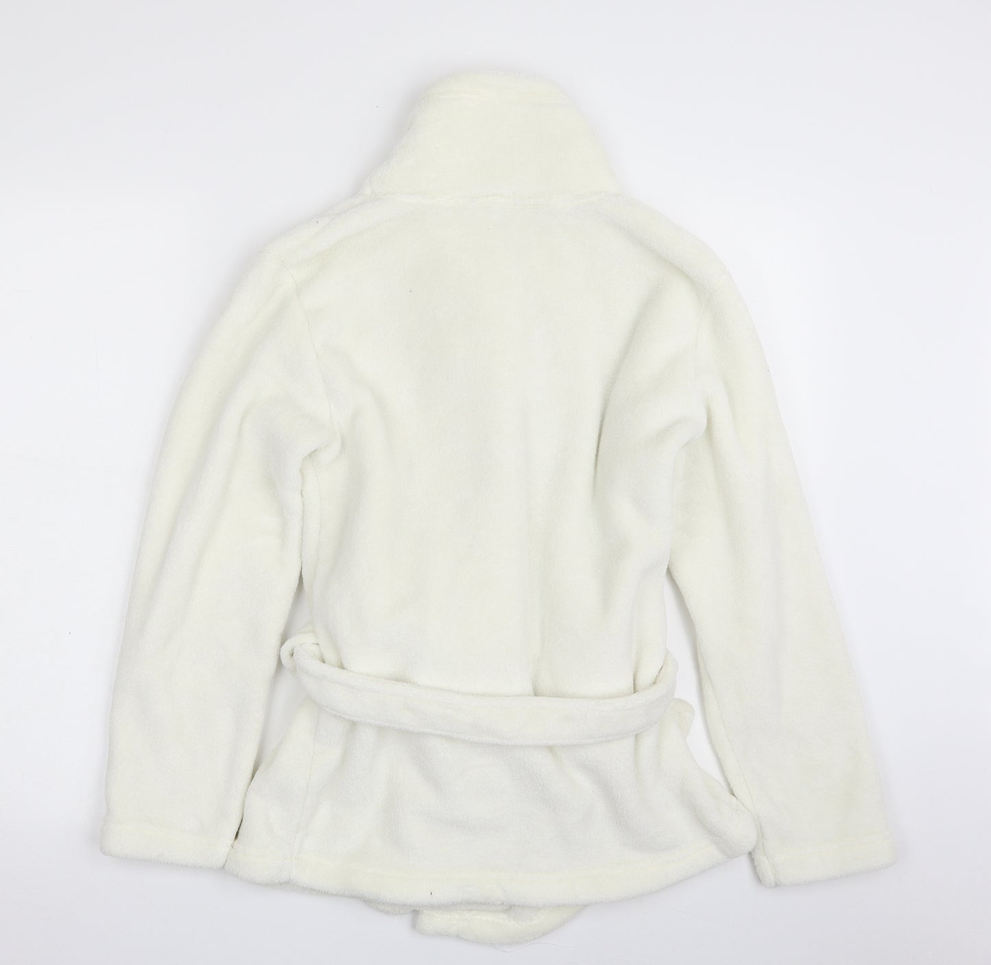 Marks and Spencer Womens Ivory Solid Polyester Top Robe Size 8   - Size 8-10