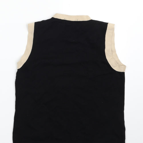 Marks and Spencer Womens Black Scoop Neck  Viscose Vest Jumper Size 16