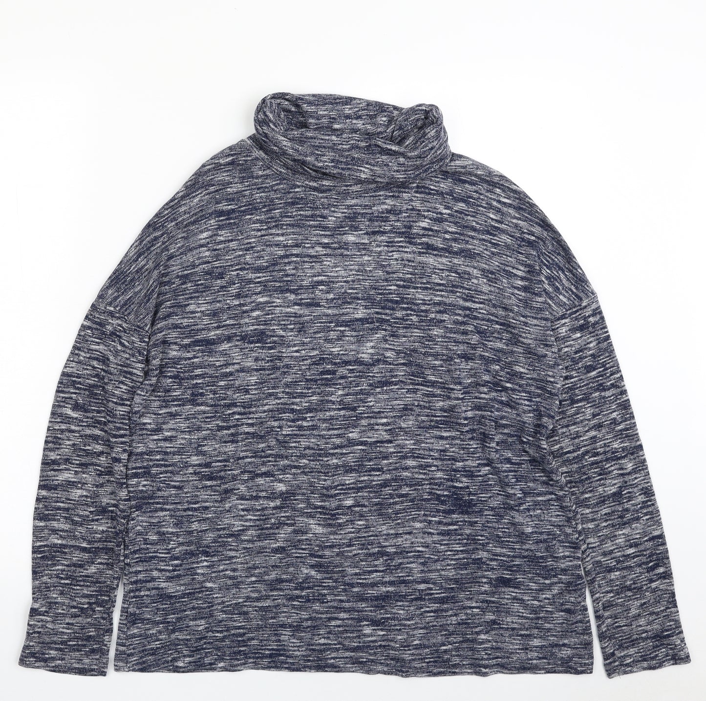 Debenhams Womens Blue Roll Neck  Polyester Pullover Jumper Size 14