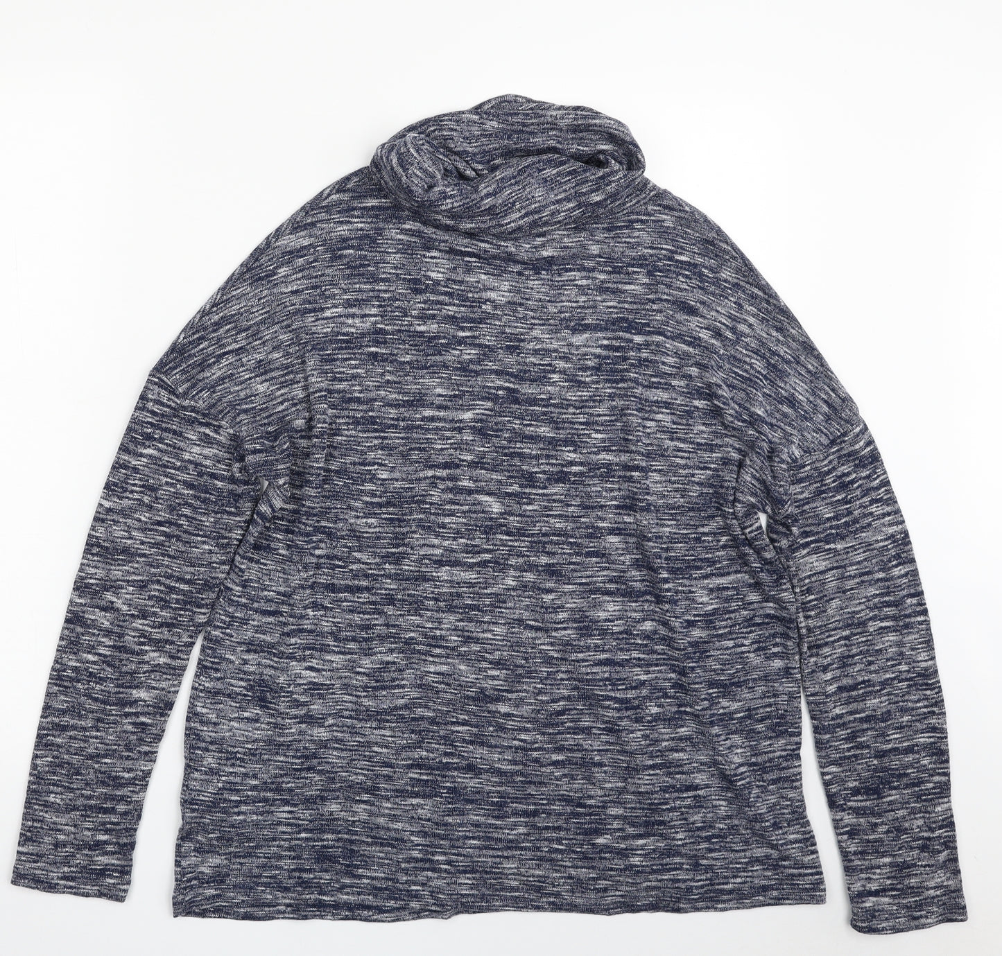 Debenhams Womens Blue Roll Neck  Polyester Pullover Jumper Size 14