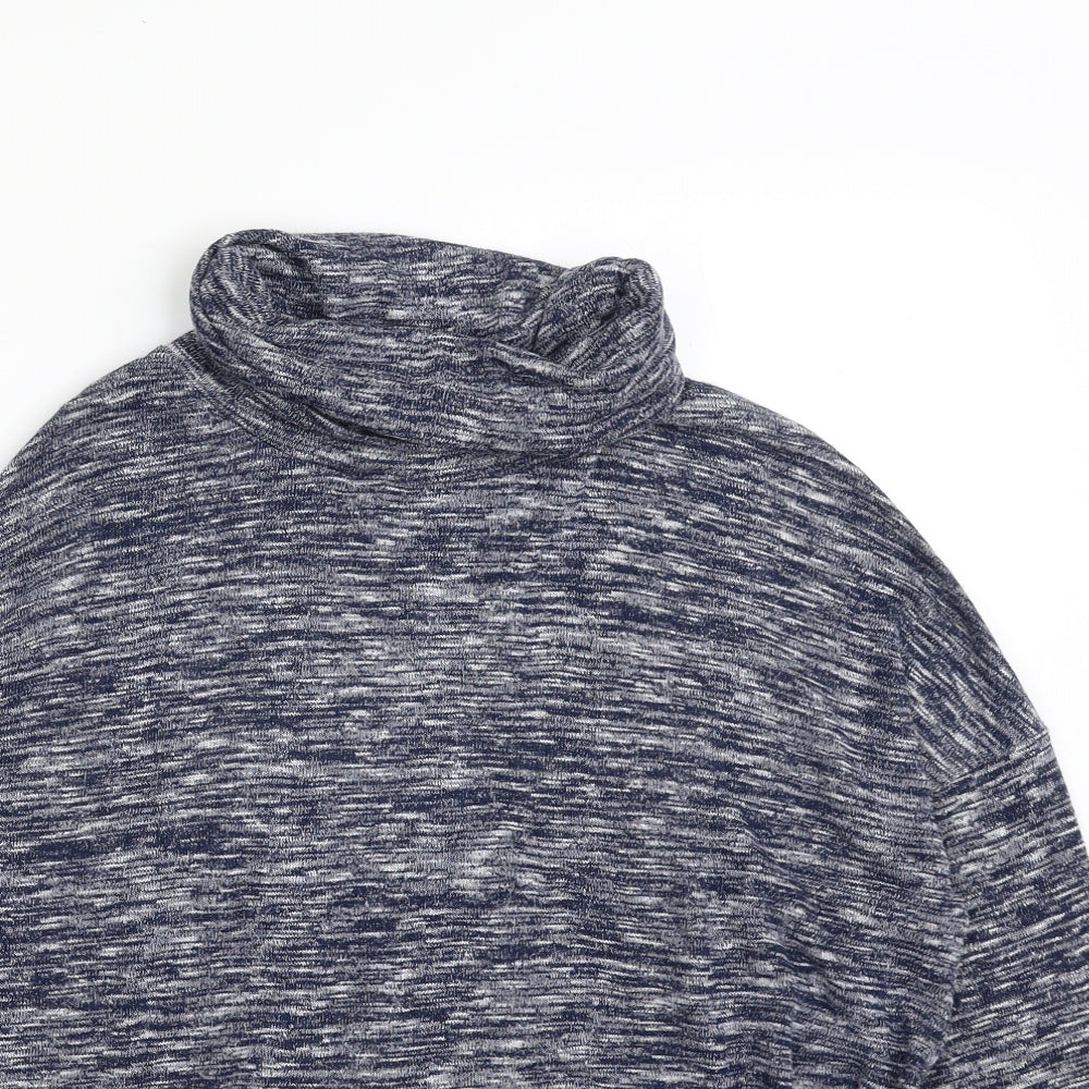Debenhams Womens Blue Roll Neck  Polyester Pullover Jumper Size 14