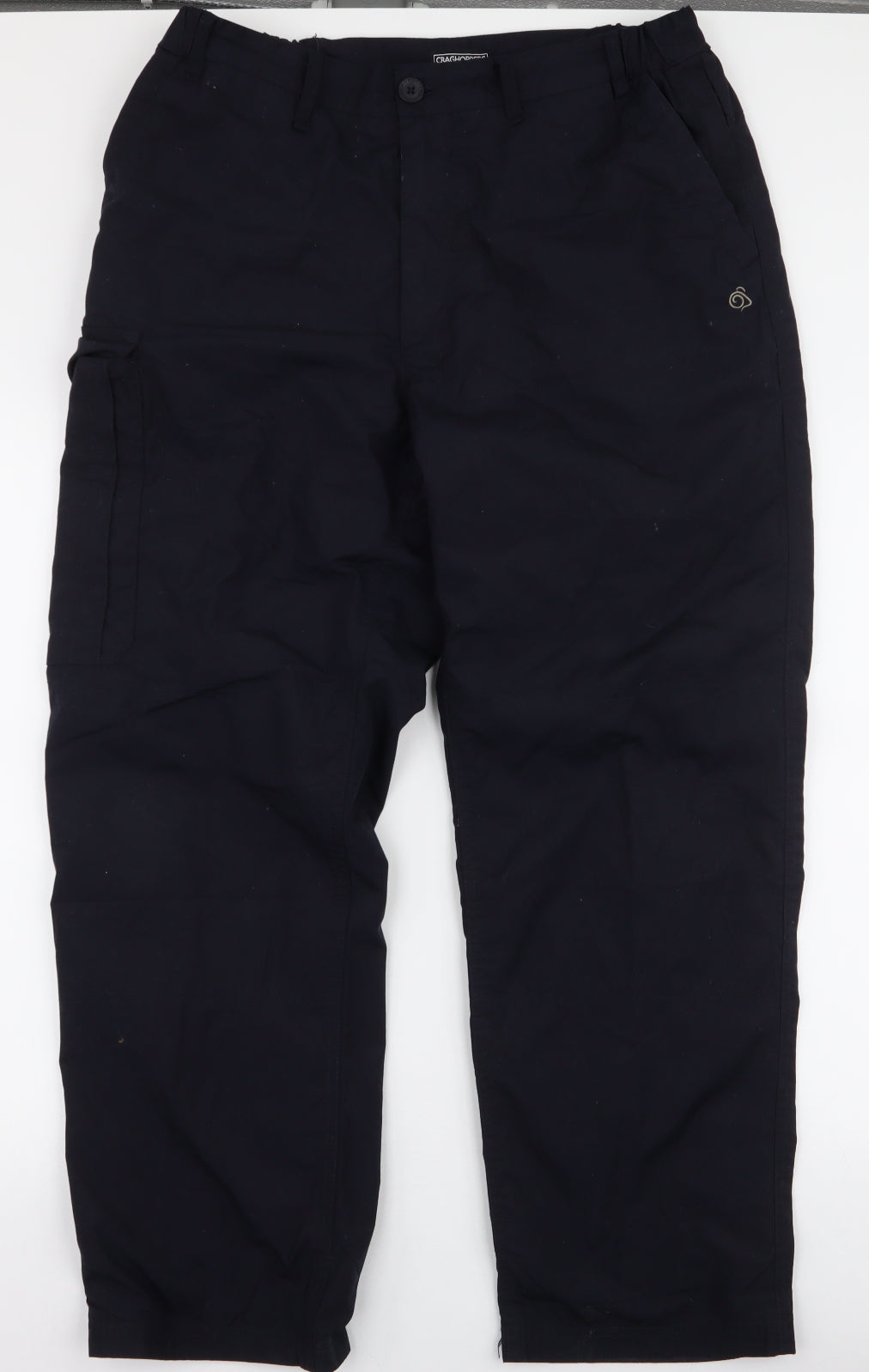 Craghoppers Mens Blue  Polyester Trousers  Size 34 in L28 in Regular Zip