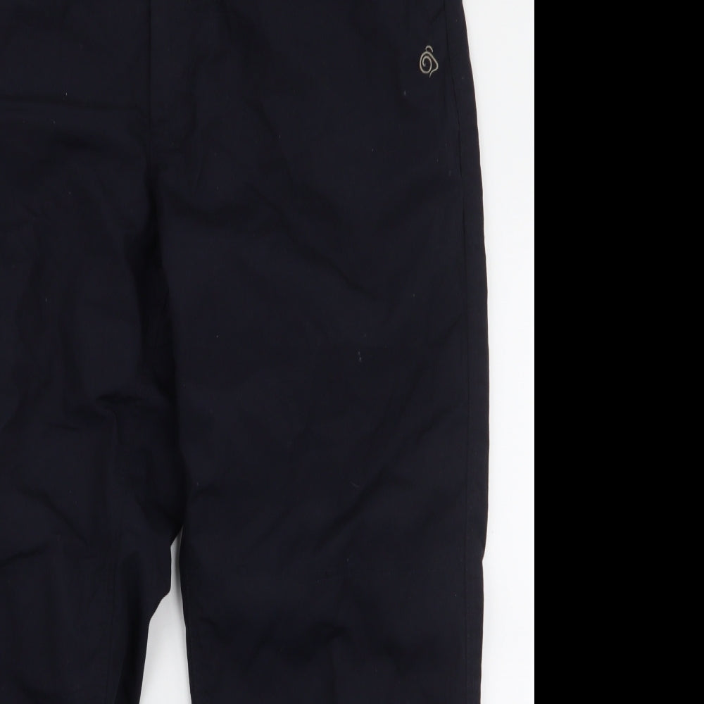 Craghoppers Mens Blue  Polyester Trousers  Size 34 in L28 in Regular Zip