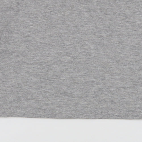Boohoo Womens Grey Striped Polyester Pullover Sweatshirt Size 12  Pullover