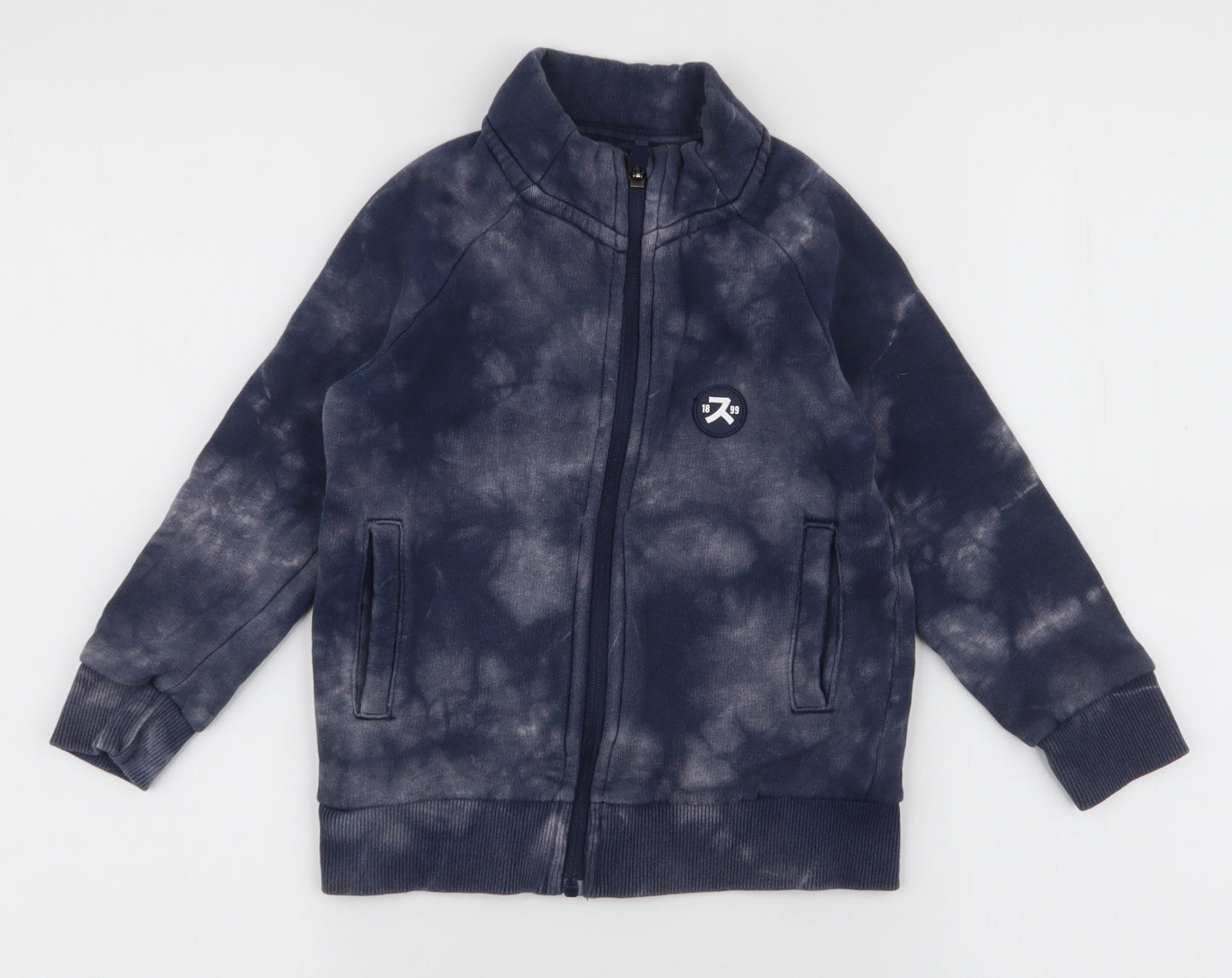 Nutmeg Boys Blue  Cotton Full Zip Sweatshirt Size 5-6 Years  Zip