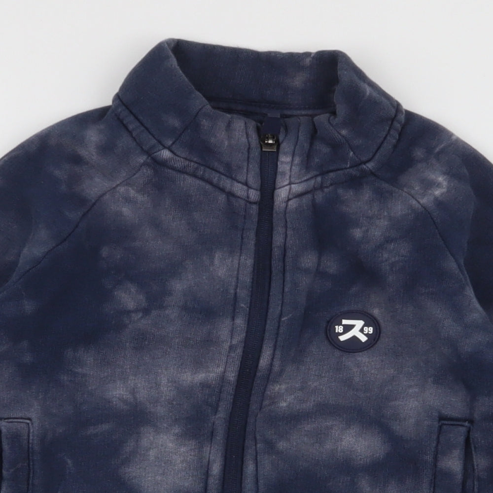 Nutmeg Boys Blue  Cotton Full Zip Sweatshirt Size 5-6 Years  Zip