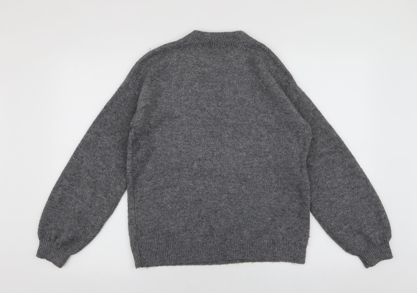 Papaya Womens Grey High Neck  Polyester Pullover Jumper Size S