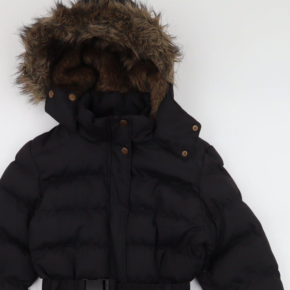 Atmosphere Womens Black   Puffer Jacket Coat Size 8  Zip