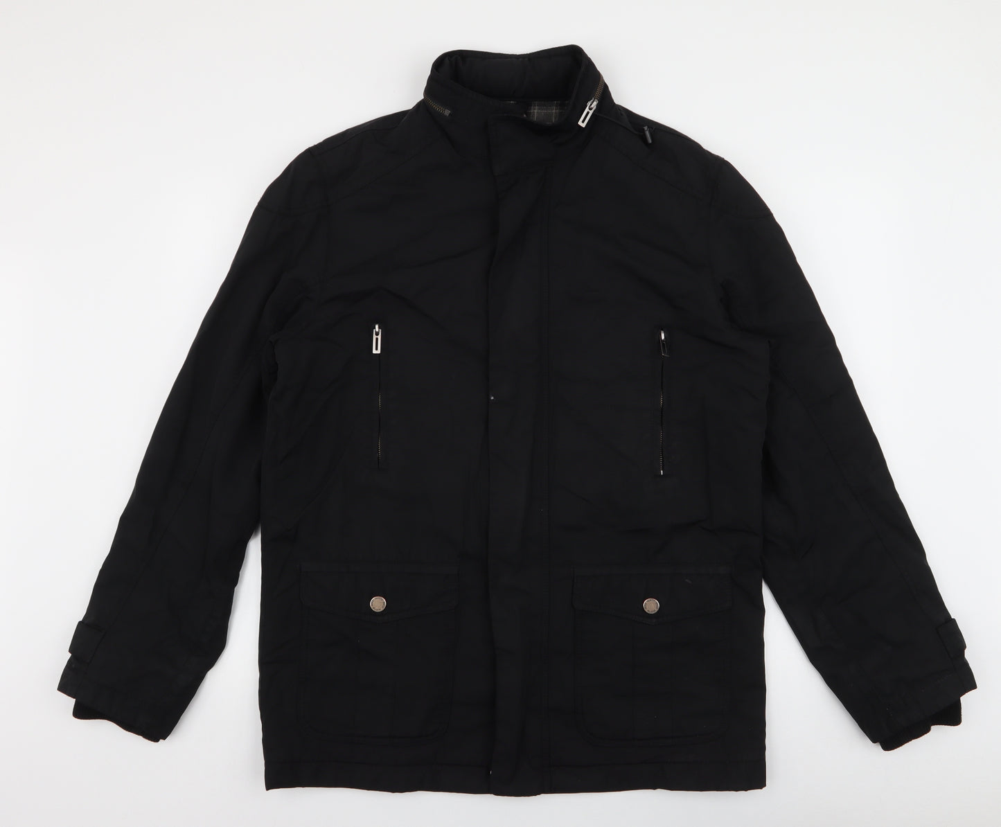 Austin Reed Mens Black   Parka Coat Size M  Zip