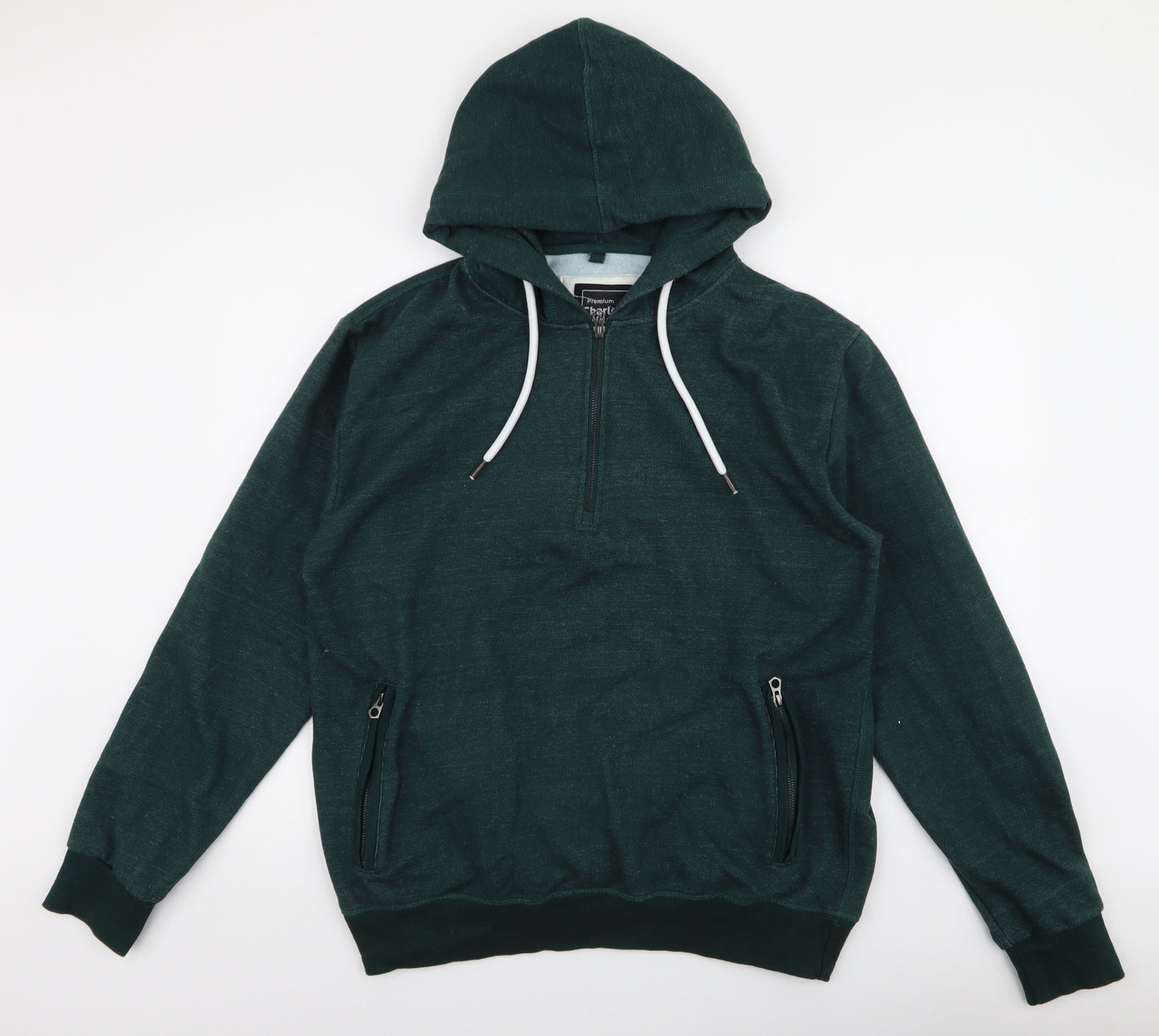 Charles Wilson Mens Green  Cotton Pullover Hoodie Size XL