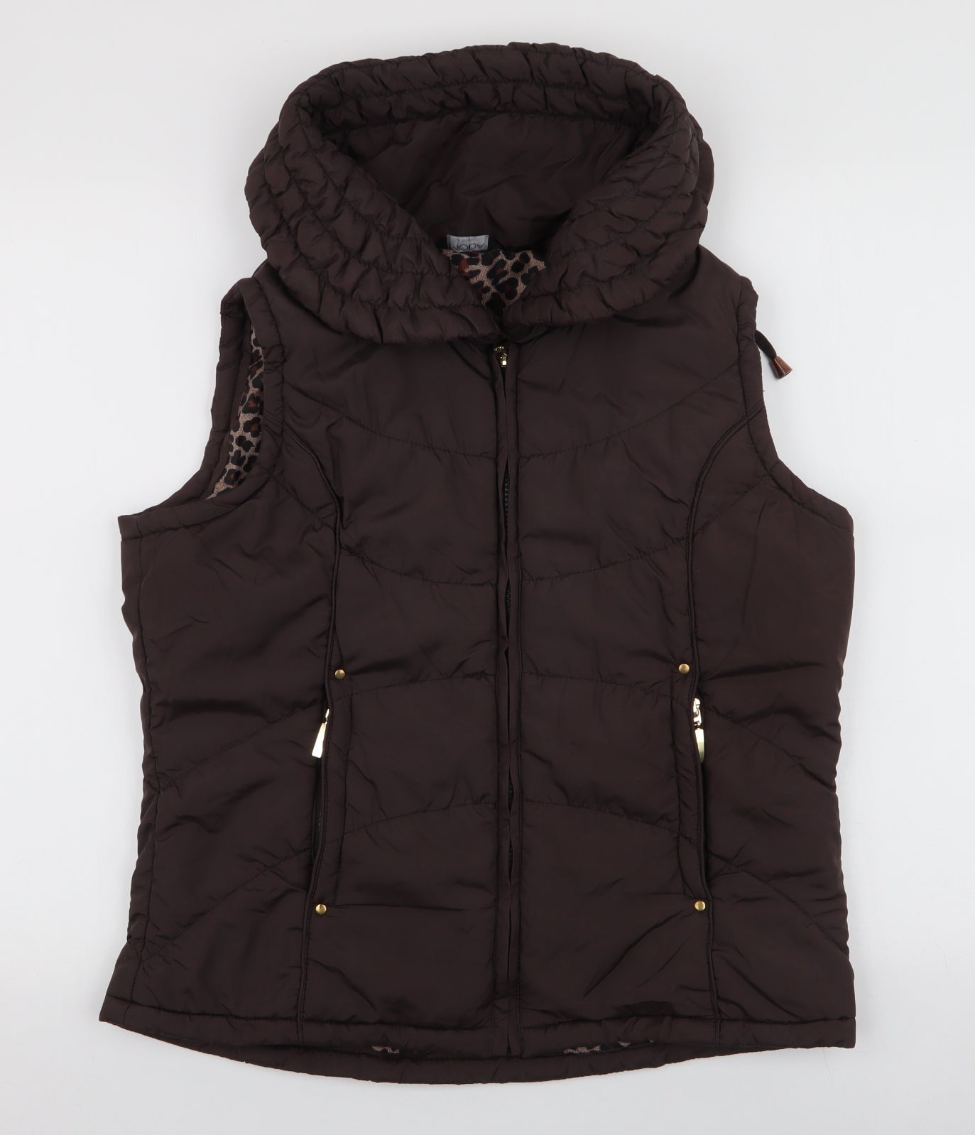 George Womens Brown   Gilet Coat Size 16  Zip