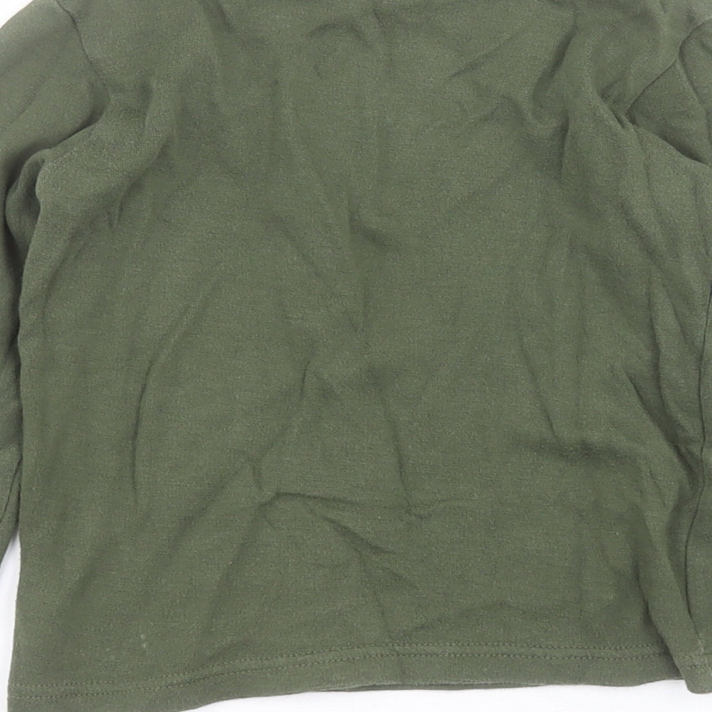 NEXT Boys Green Spotted 100% Cotton Pullover T-Shirt Size 2-3 Years Crew Neck Pullover - Dinosaur