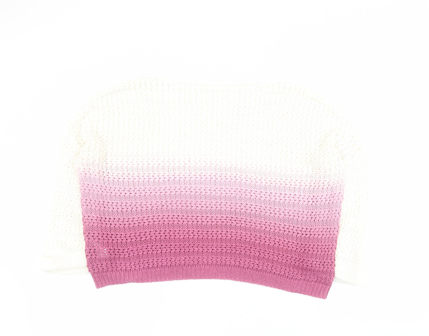 NEXT Womens Pink Boat Neck  Acrylic Pullover Jumper Size S   - Ombre