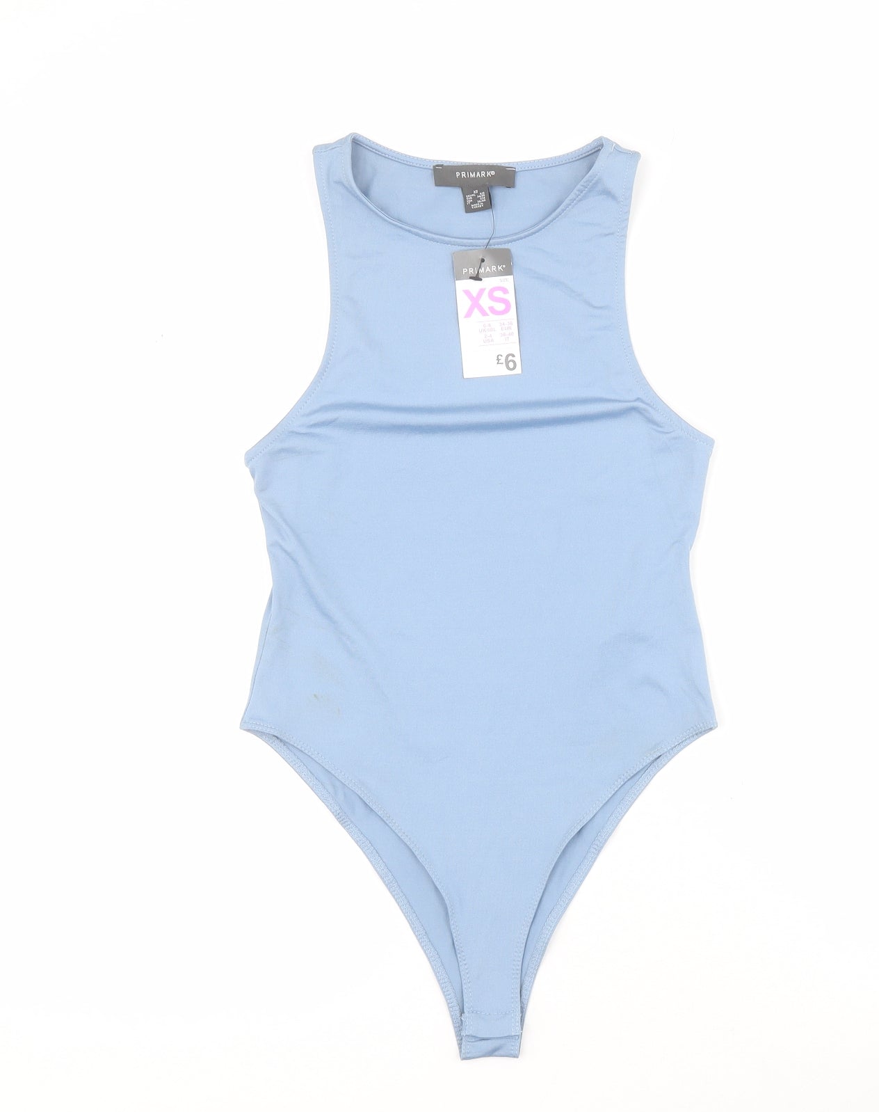 Primark Womens Blue  Polyamide Bodysuit One-Piece Size XS L10 in Snap