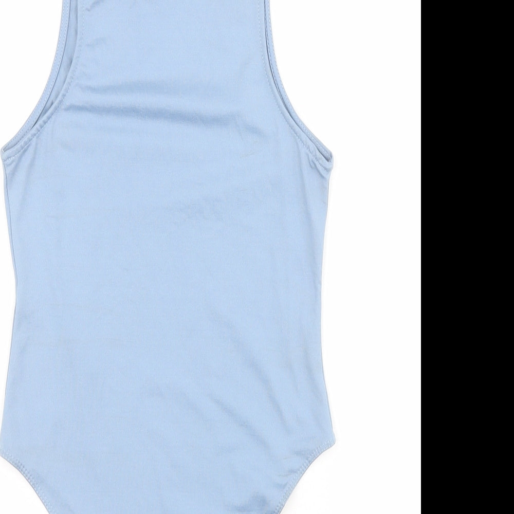 Primark Womens Blue  Polyamide Bodysuit One-Piece Size XS L10 in Snap