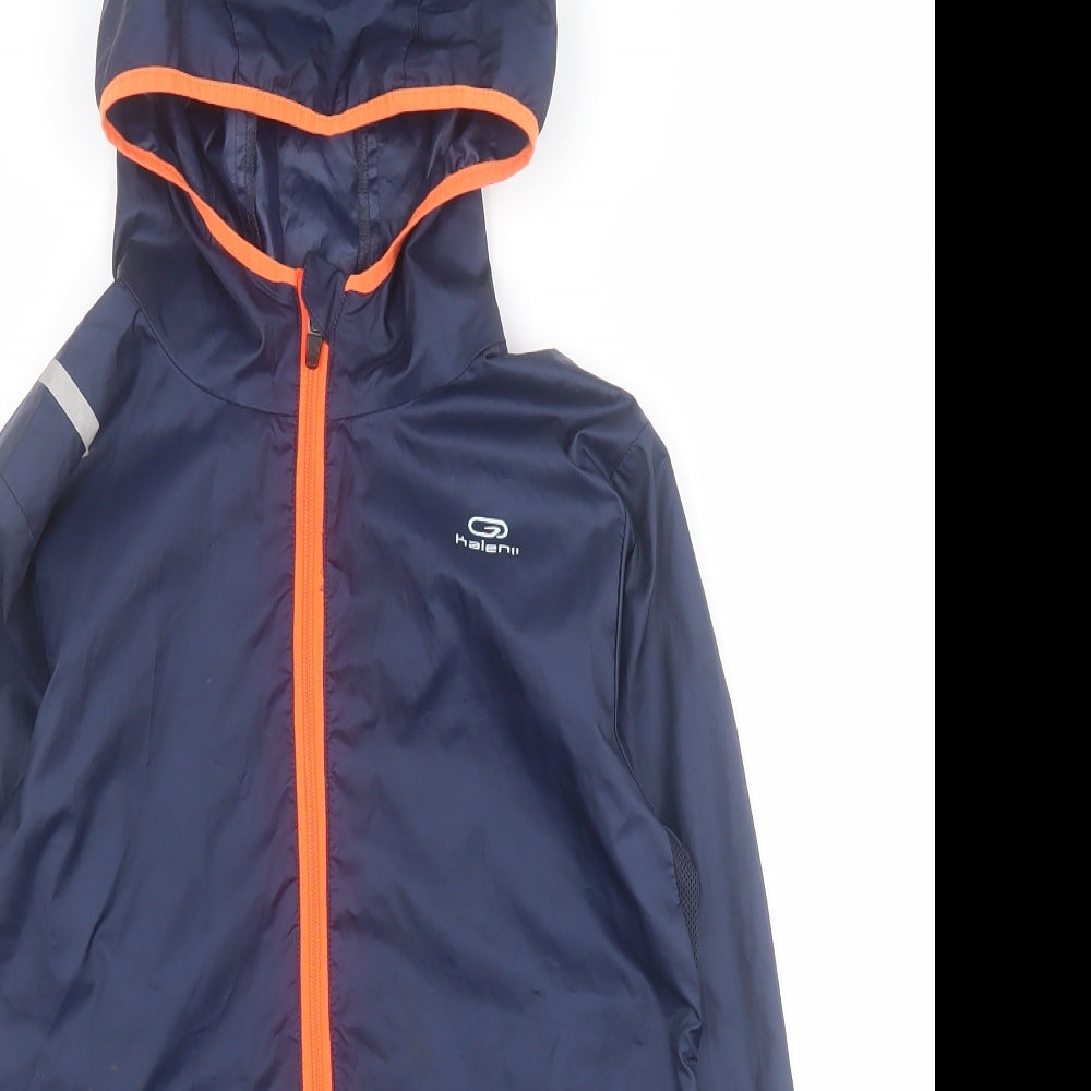 DECATHLON Boys Blue   Rain Coat Coat Size 8 Years  Zip