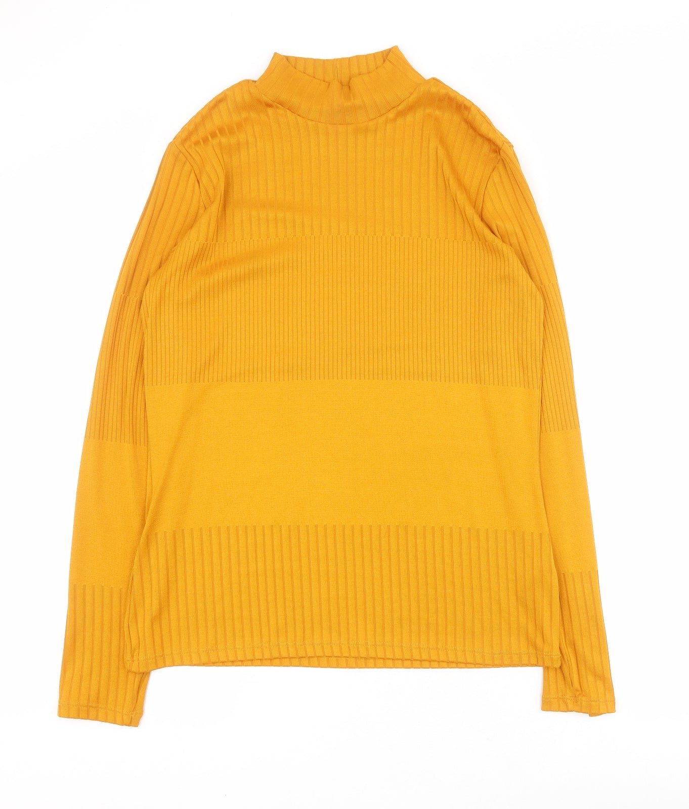 F&F Womens Orange  Polyester Basic T-Shirt Size 18 High Neck