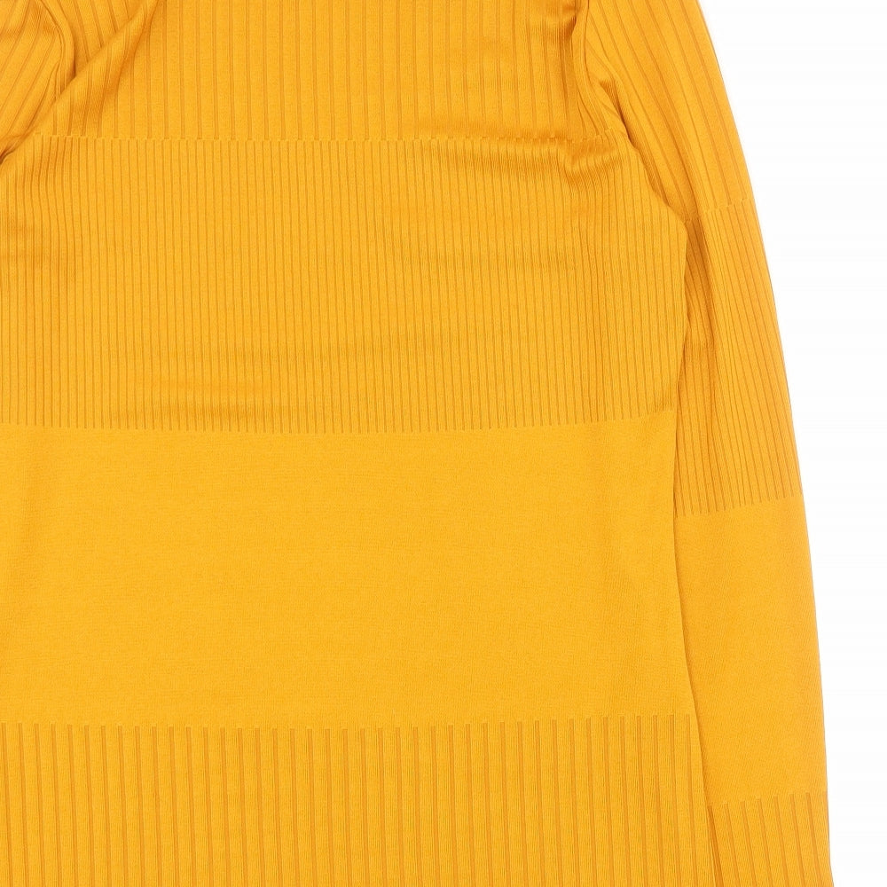 F&F Womens Orange  Polyester Basic T-Shirt Size 18 High Neck