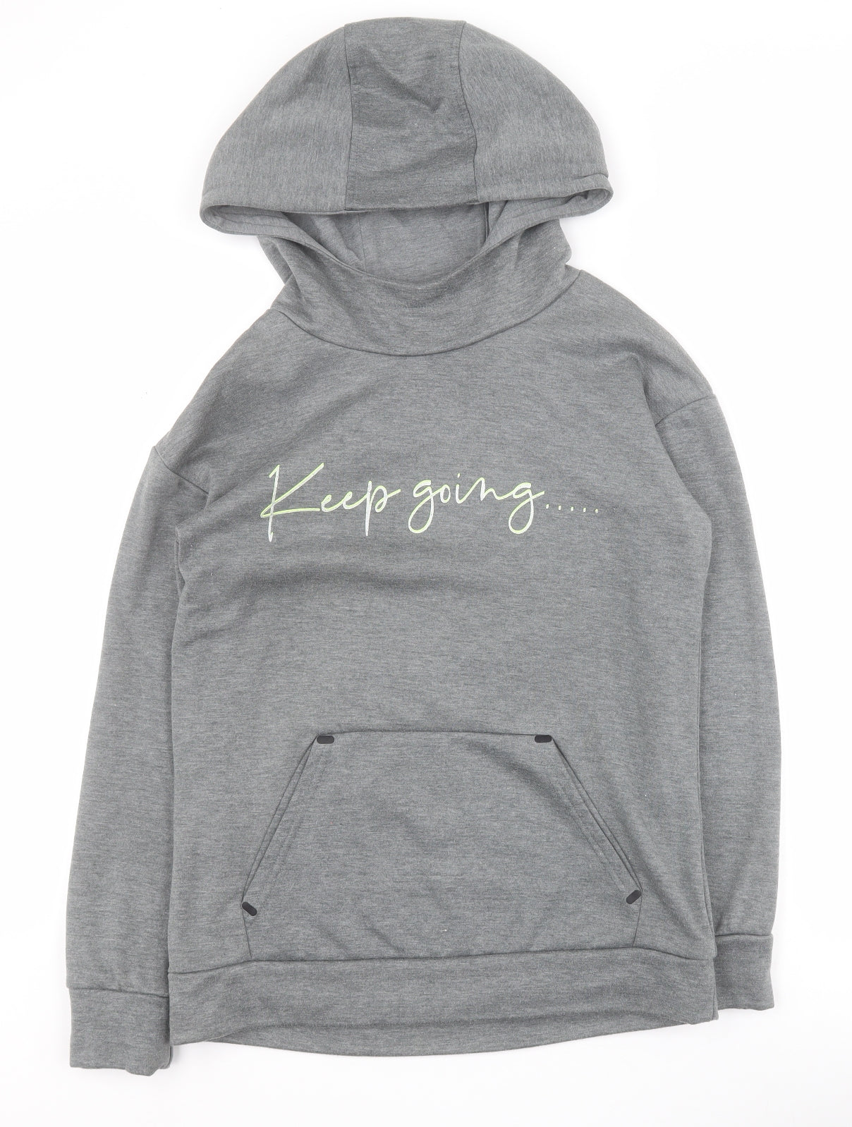 F&F Womens Grey  Polyester Pullover Hoodie Size S  Pullover - Slogan
